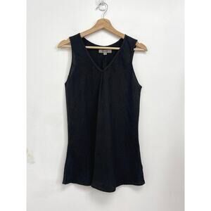 FLAX Linen V-Neck Sleeveless Drape Top Breathable Coastal Lagenlook - Small